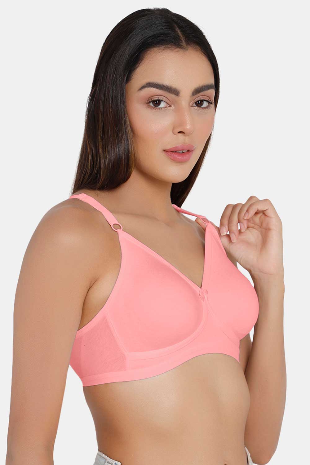 Naidu Hall High Coverage Non-Wired T-Shirt Bra- Baby Pink