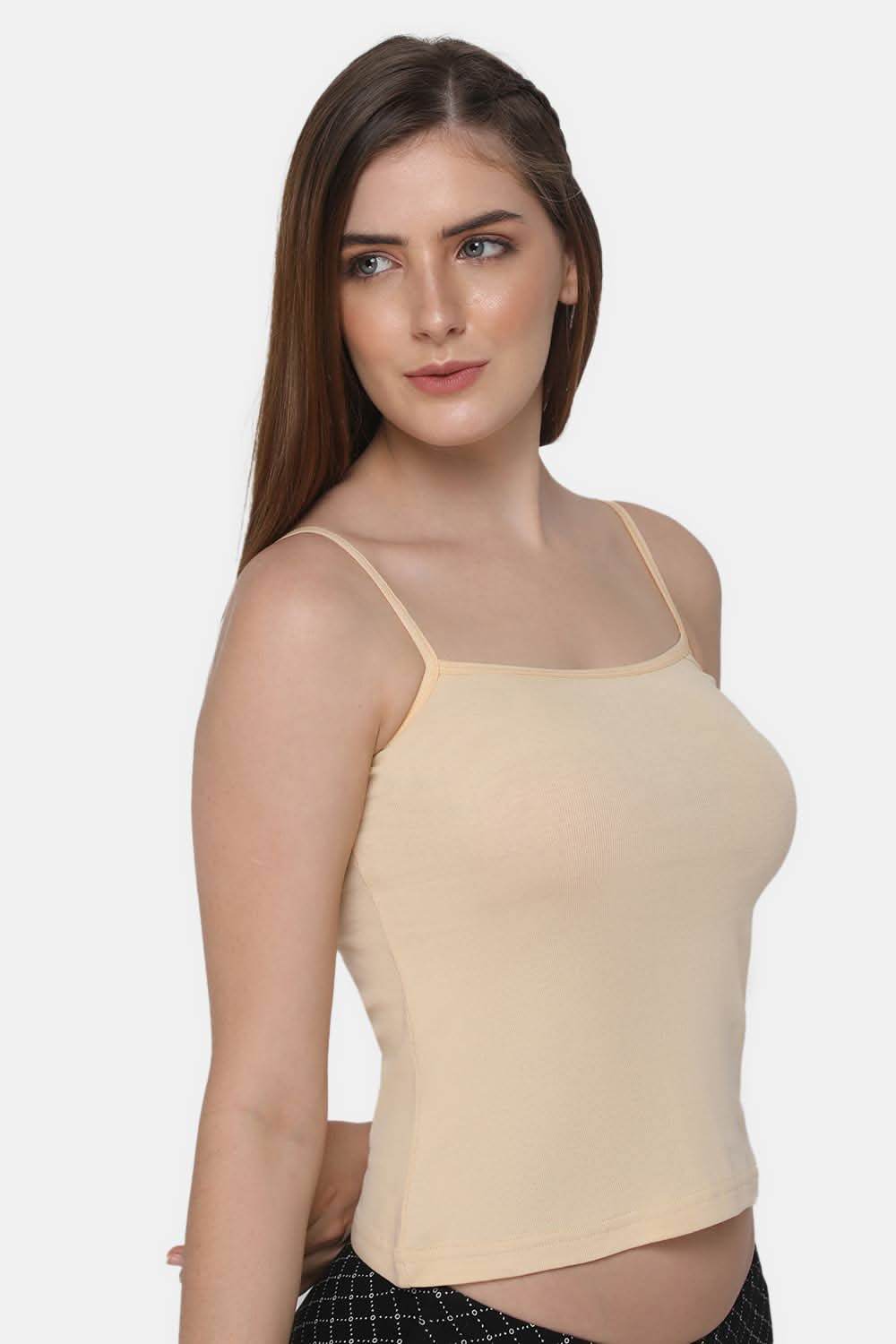 Intimacy Full Coverage Non-Padded Cotton Slip Camisole – IN02 | Wire-Free & Moisture-Wicking Design - Naidu Hall Family Store