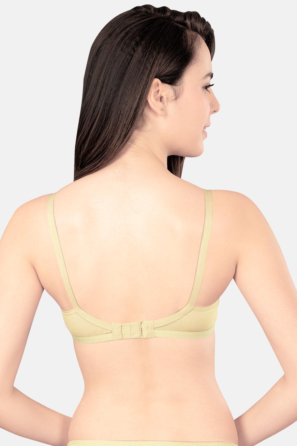 Intimacy High Coverage Broad Strap Non-Wired Non-Padded All-Rounder Everyday T-Shirt Bra-Skin