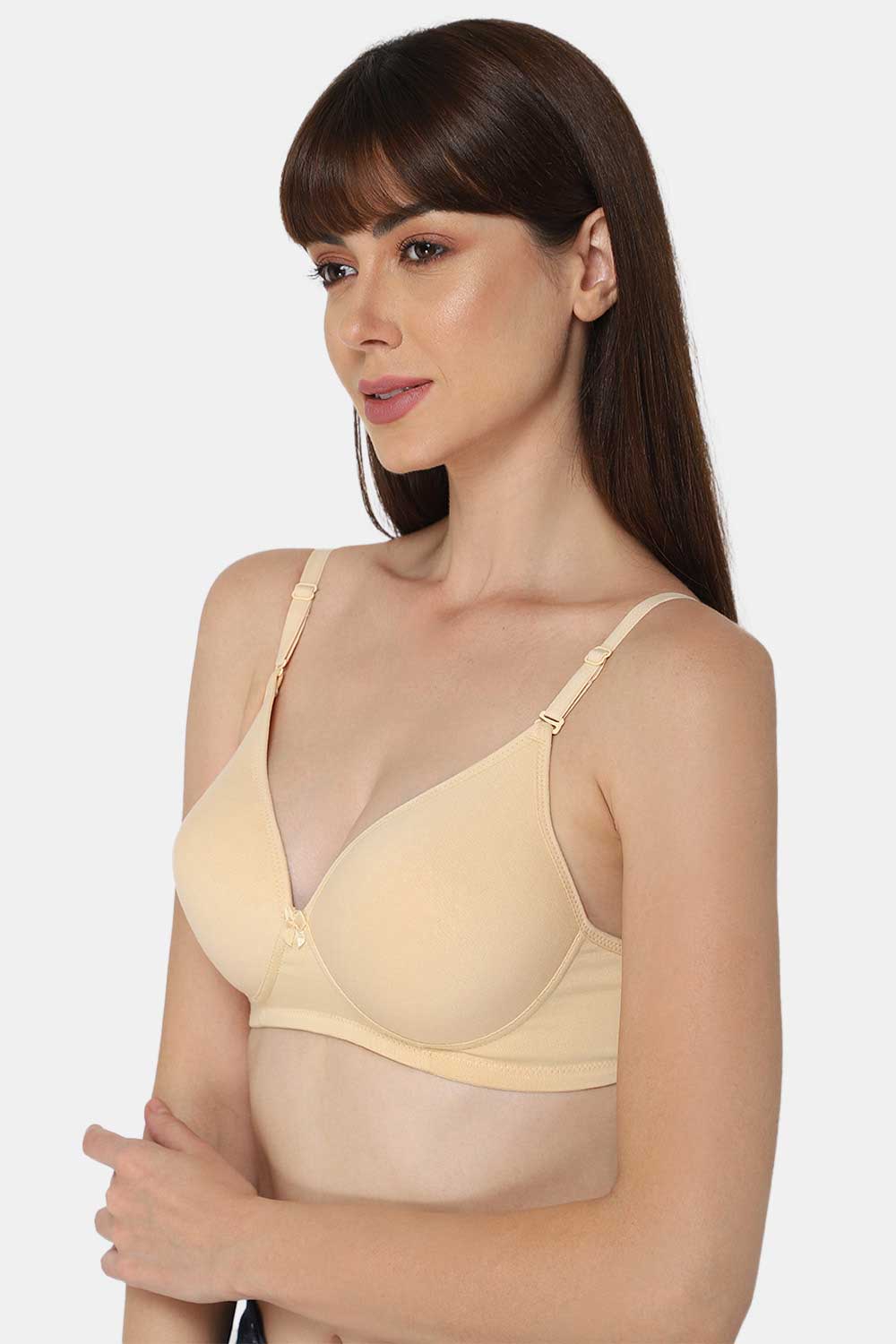 Intimacy Non-Wired Thin & Adjustable T-Shirt Padded Bra- Skin