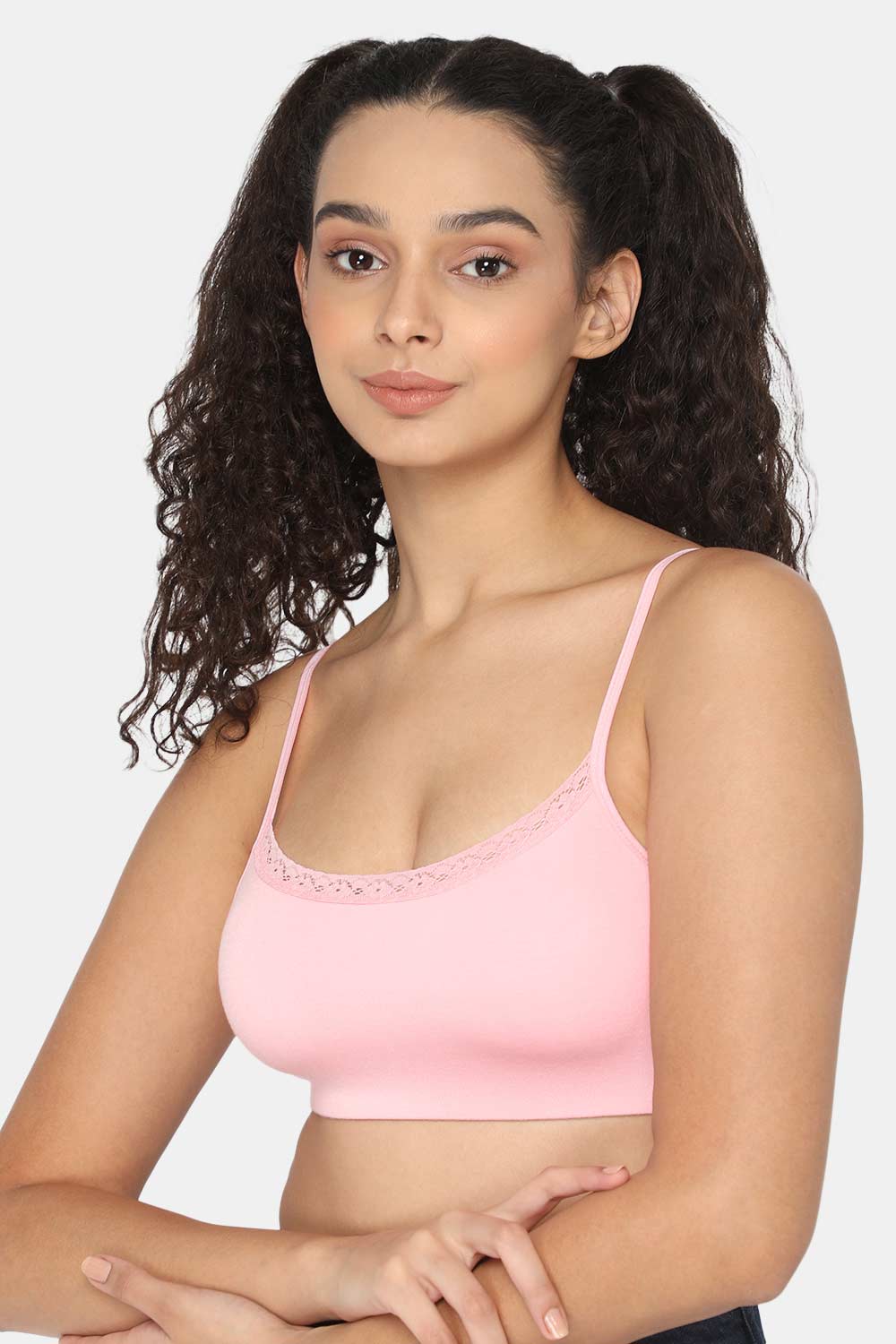 Non-Wired Non-Padded Slip On Intimacy Teenager Bra -Baby Pink