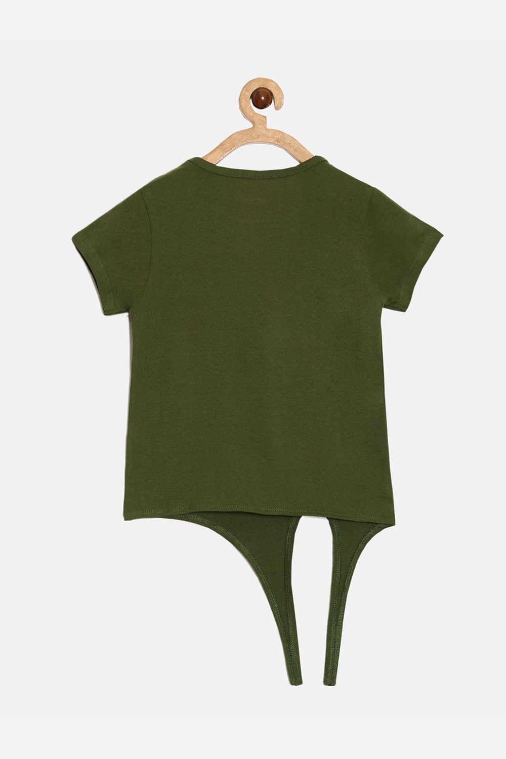 The Young Future Girls Cotton T-shirt - Olive Green - SG14