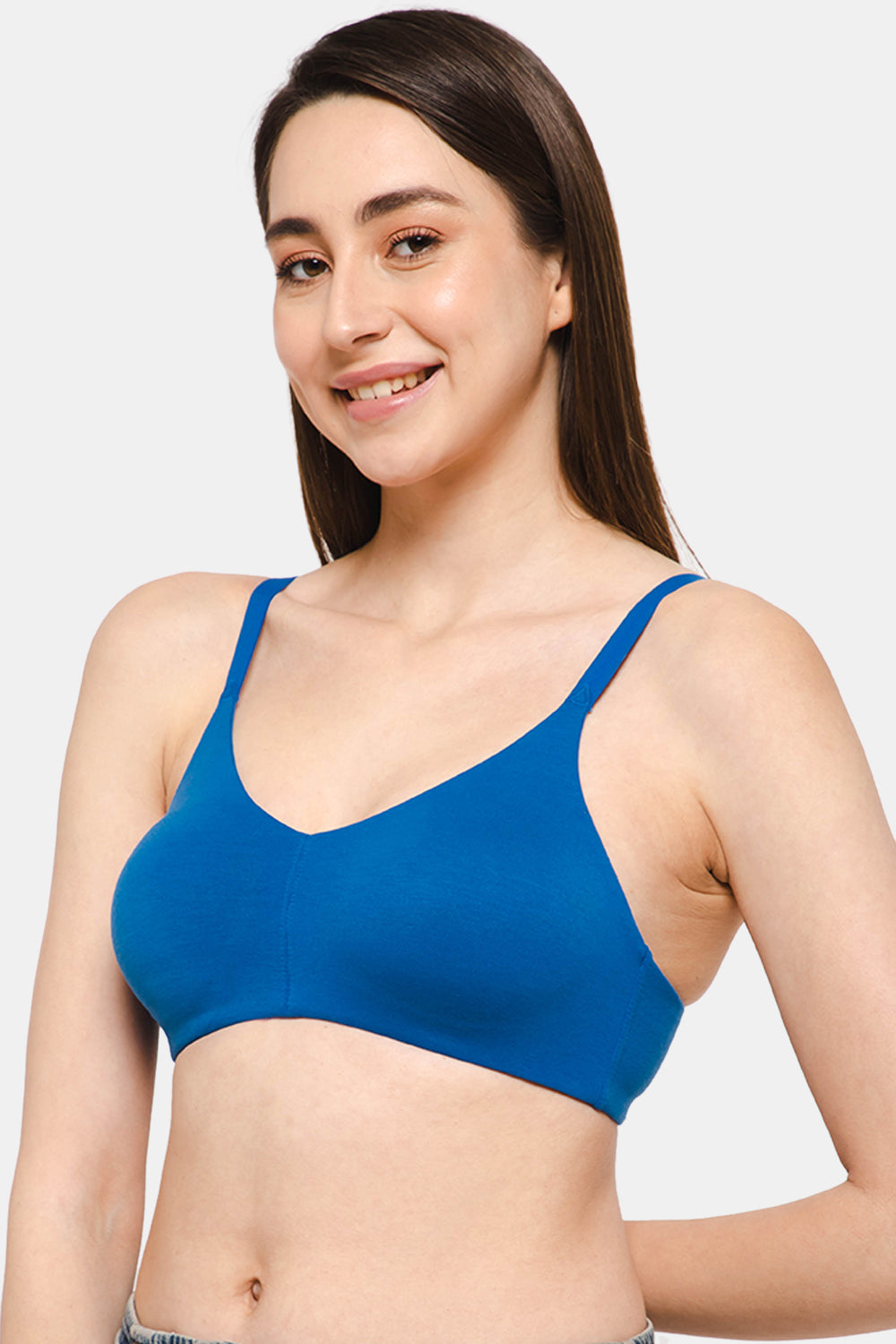 Intimacy Non-Wired Non-Padded  T-Shirt Saree Bra- Blue