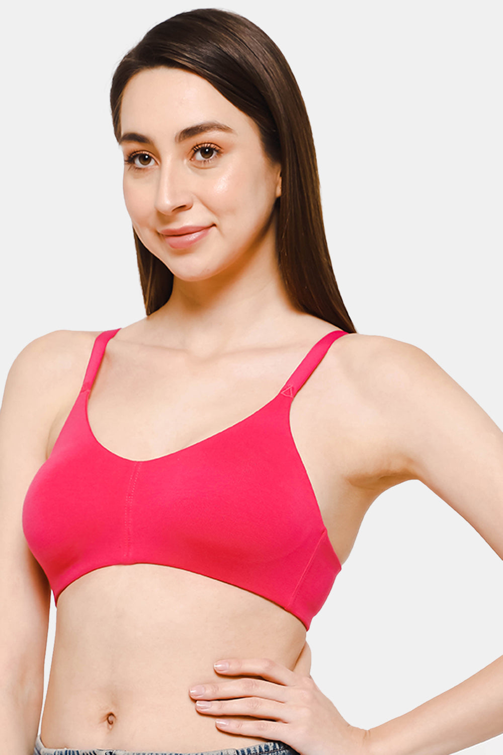 Intimacy High Coverage Non-Wired  T-Shirt Saree Bra- Pink