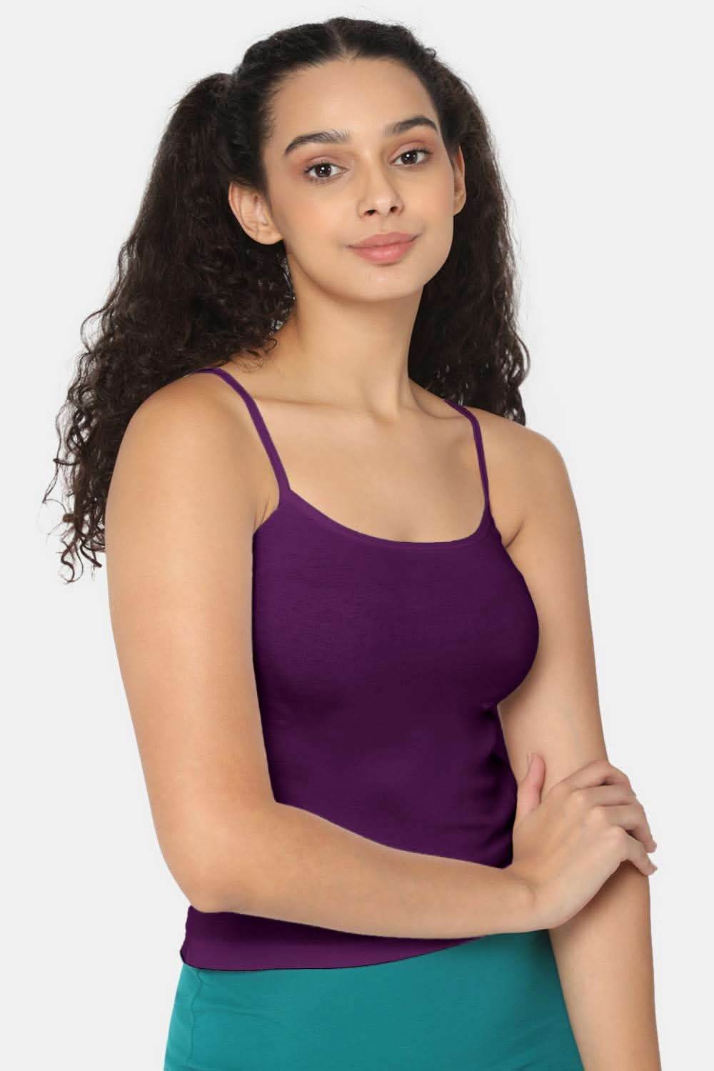 Intimacy Full Coverage Non-Padded Cotton Slip Camisole – IN02 | Wire-Free & Moisture-Wicking Design - Naidu Hall Family Store