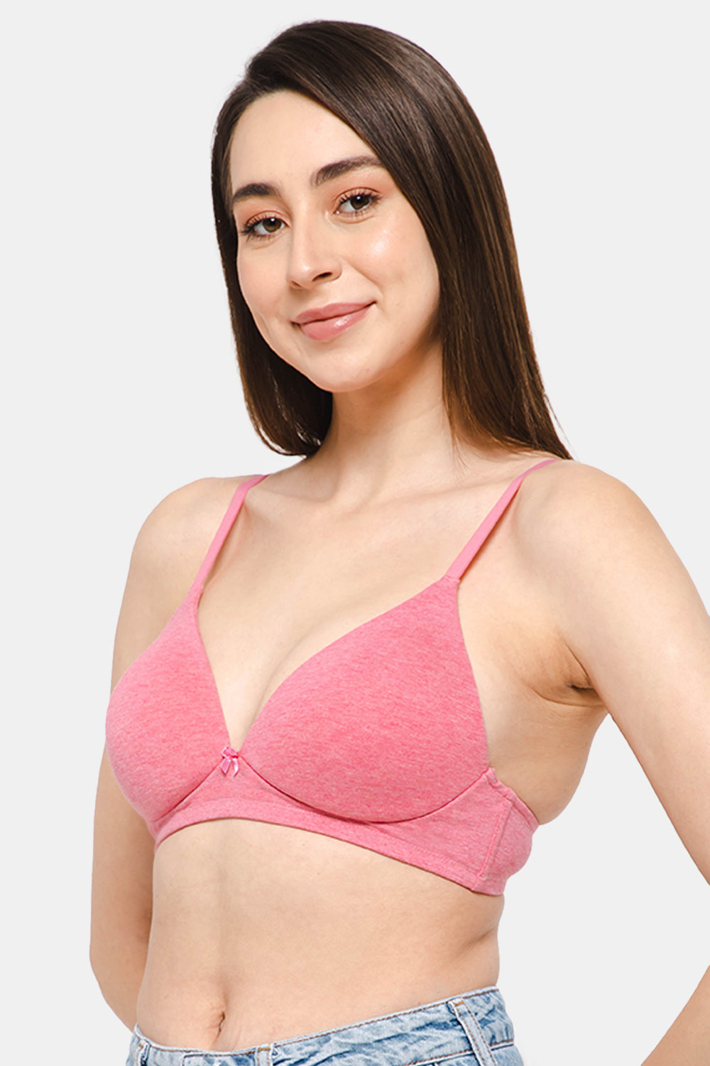 Intimacy Low Coverage Everyday T-shirt Padded Bra- Pink