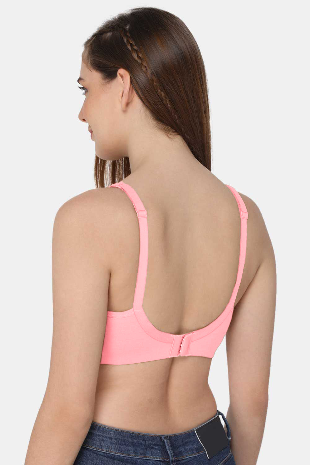 Intimacy High Coverage Non-Wired Non-Padded T-Shirt Bra-Light Pink