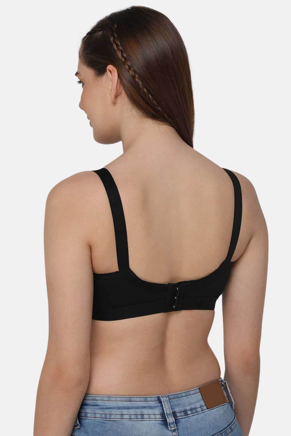 Everyday Cotton Full-Figure High Coverage Intimacy Bra - Black - Naidu Hall Family Store