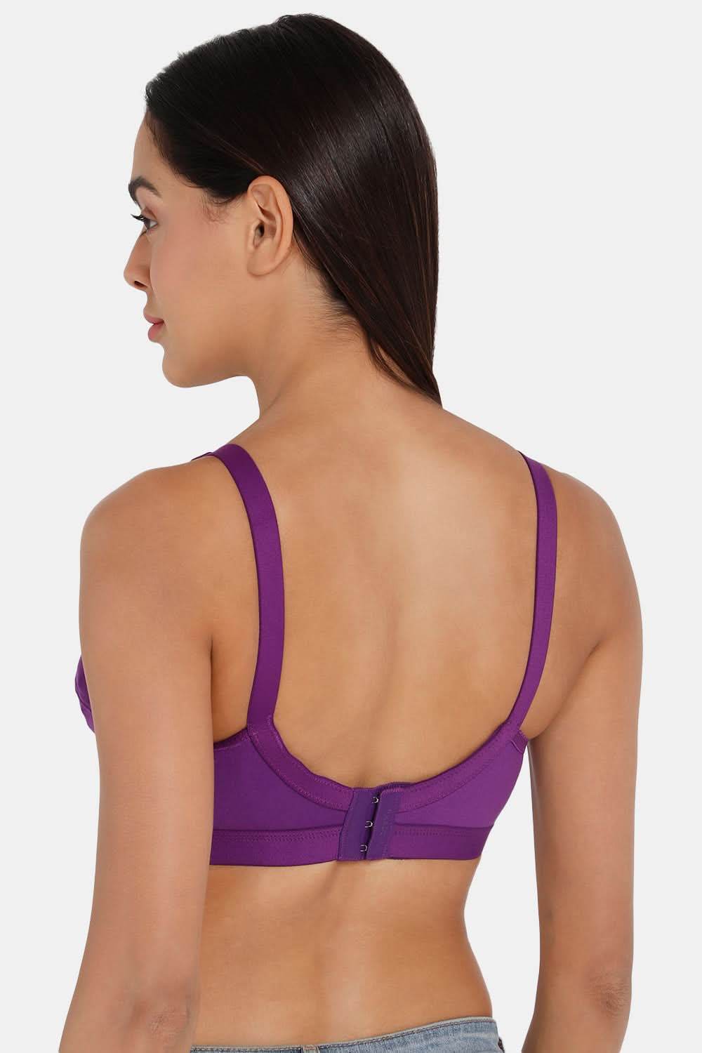 Intimacy Full Coverage Non-Wired Non-Padded Everyday Bra - Kriss Kross - Purple - Naidu Hall Family Store