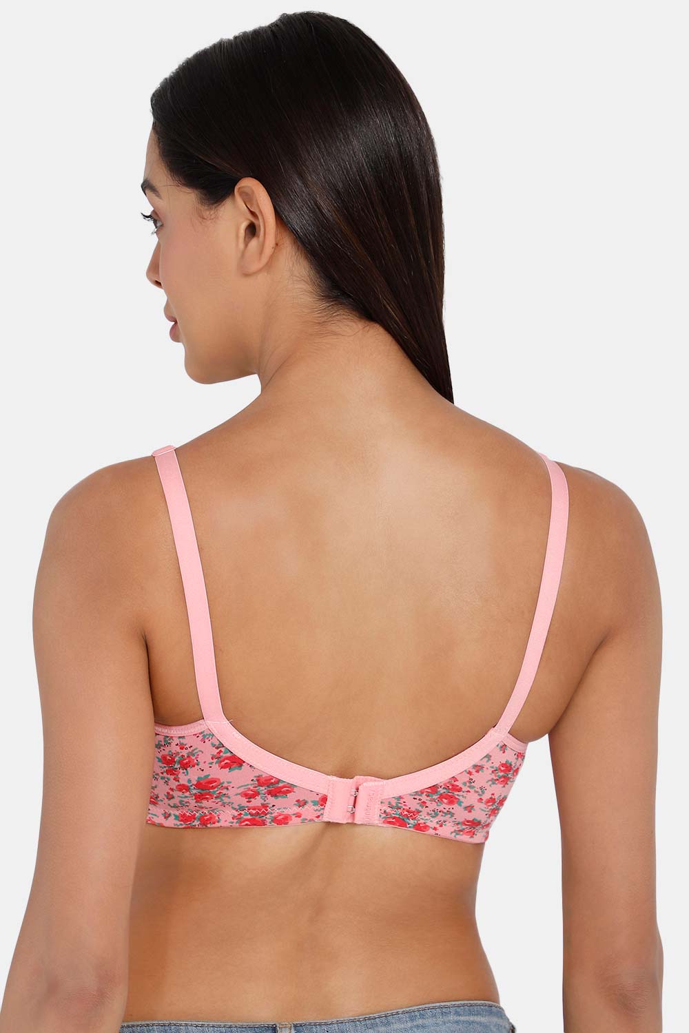 Intimacy  Non-Padded Non-Wired Intimacy T-Shirt Saree Bra - Pink  Print