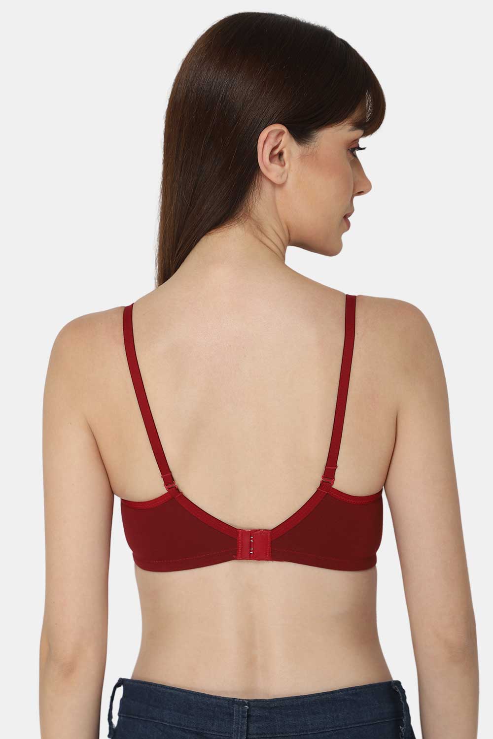 Intimacy Medium Coverage  Thin & Adjustable T-Shirt Padded Bra- Red