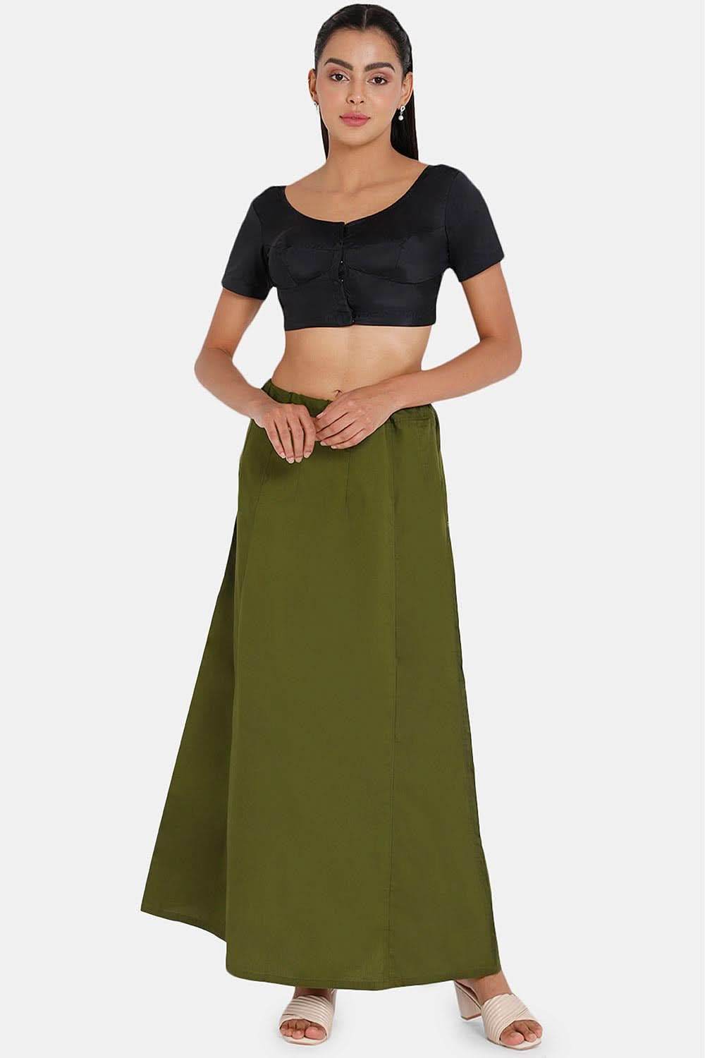 Premium 100% Cotton Saree Inskirt in Popular Colors | Naidu 8-Part Saree Hall Petticoat HC50 - Naidu Hall Family Store