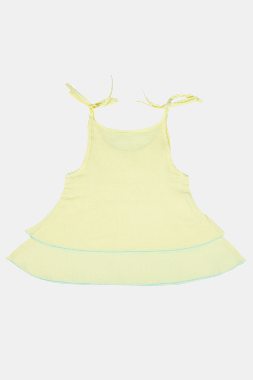 Oh Baby Shoulder Knot Sleeveless Frock - FR03 Size   0m-3m Color Lemon Yellow
