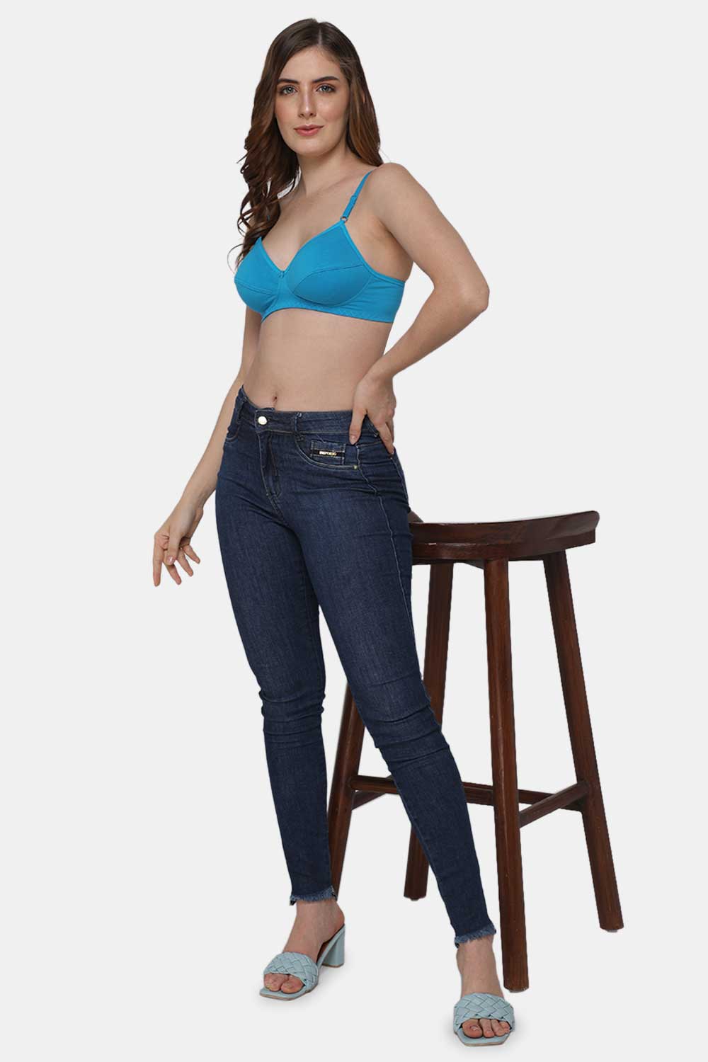 Naiduhall Saree Bra - Glori Size   30B Color BLUEATOLL