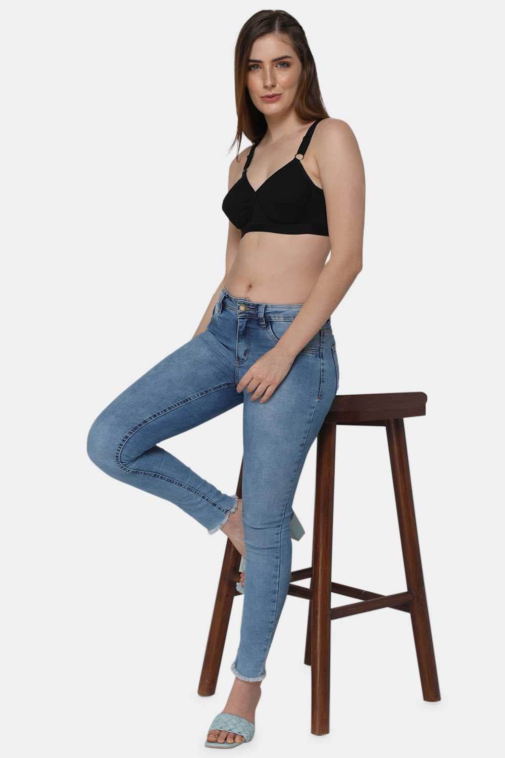 Everyday Cotton Full-Figure High Coverage Intimacy Bra - Black - Naidu Hall Family Store