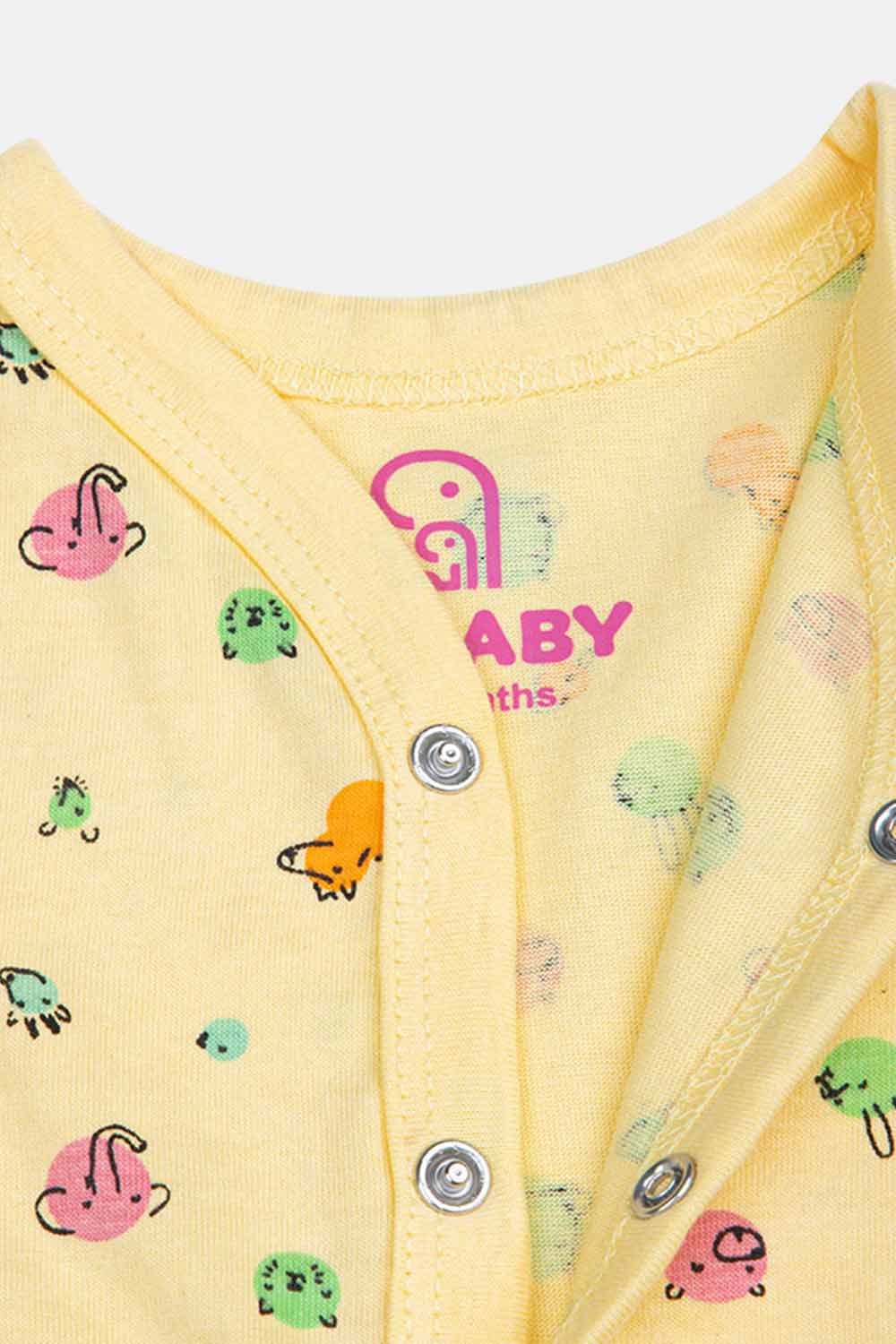 Oh Baby Bubble Print V- Neck Half Sleeve - HS01 Size   0m-3m Color Off White