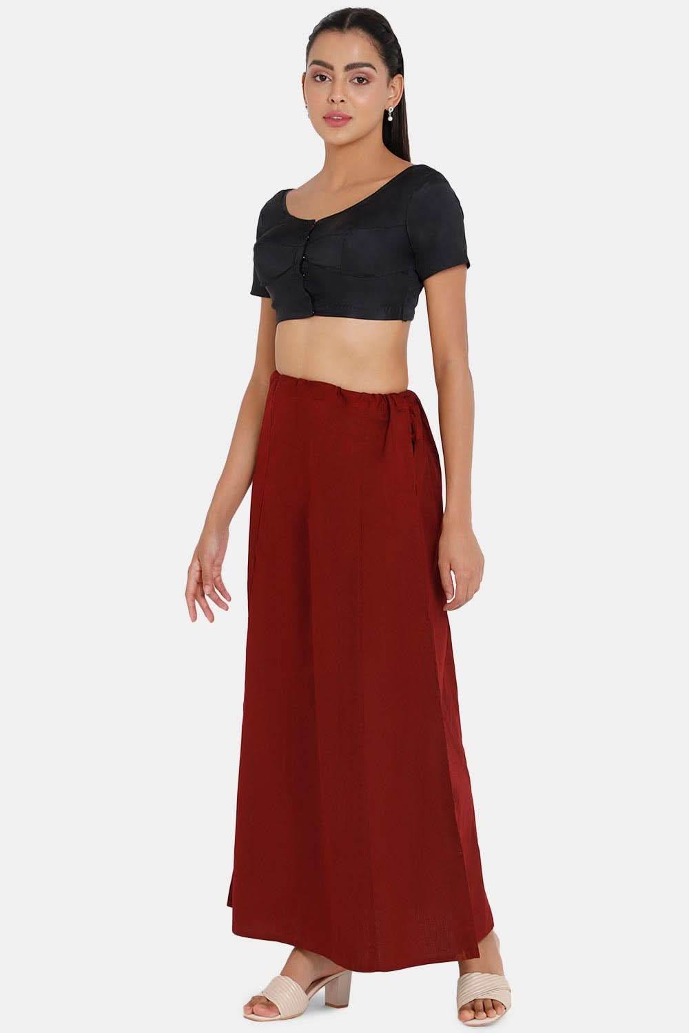 Premium 100% Cotton Saree Inskirt in Popular Colors | Naidu 6-Part Saree Hall Petticoat HC36 - Naidu Hall Family Store