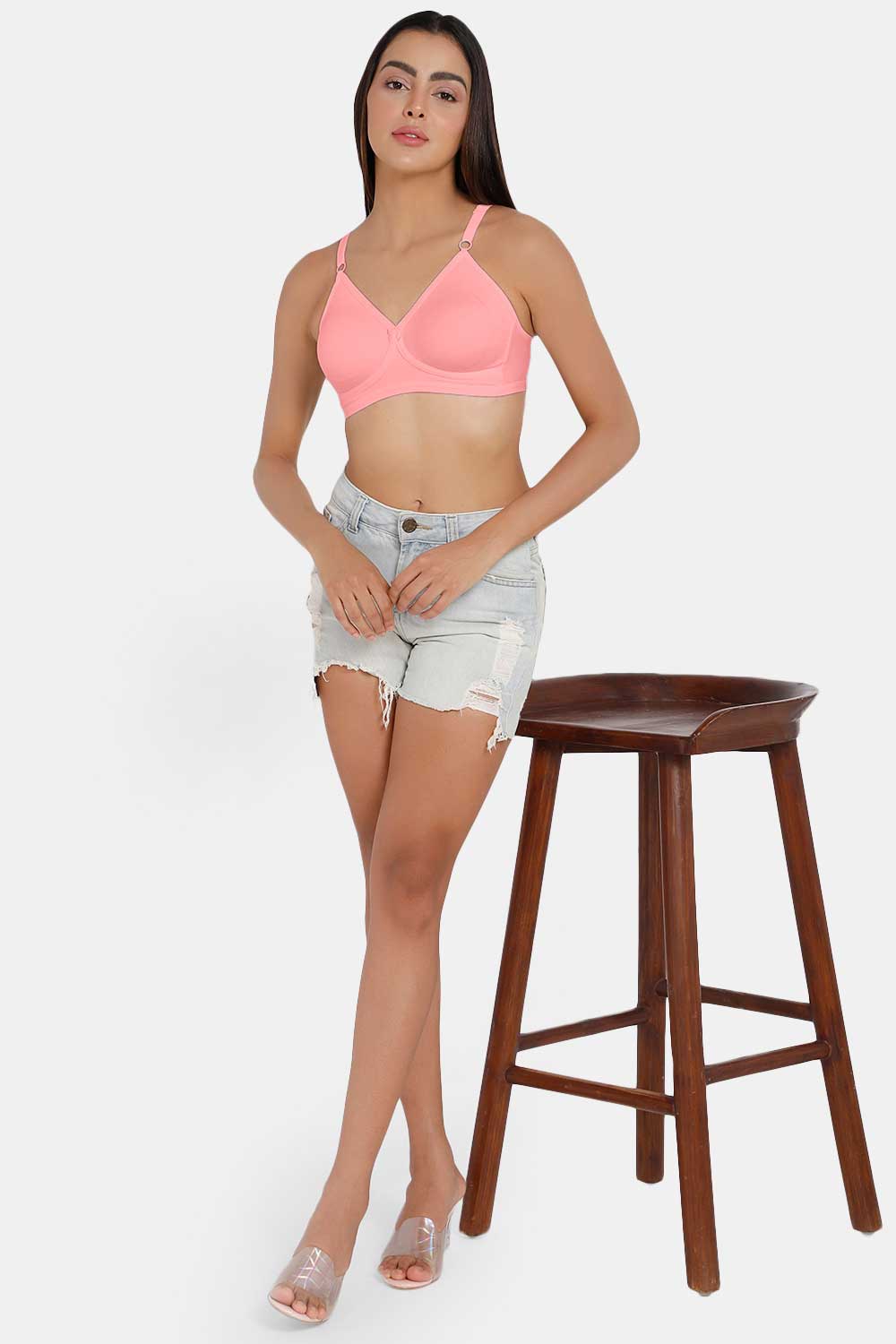 Naidu Hall Non-Padded T-Shirt Bra-Baby Pink