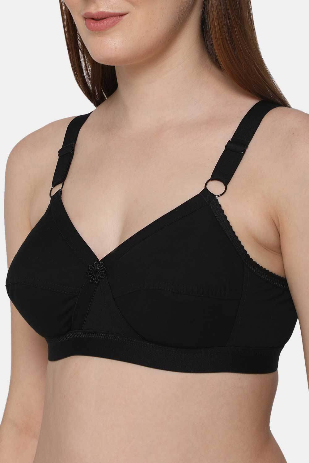 Everyday Cotton Full-Figure High Coverage Intimacy Bra - Black - Naidu Hall Family Store