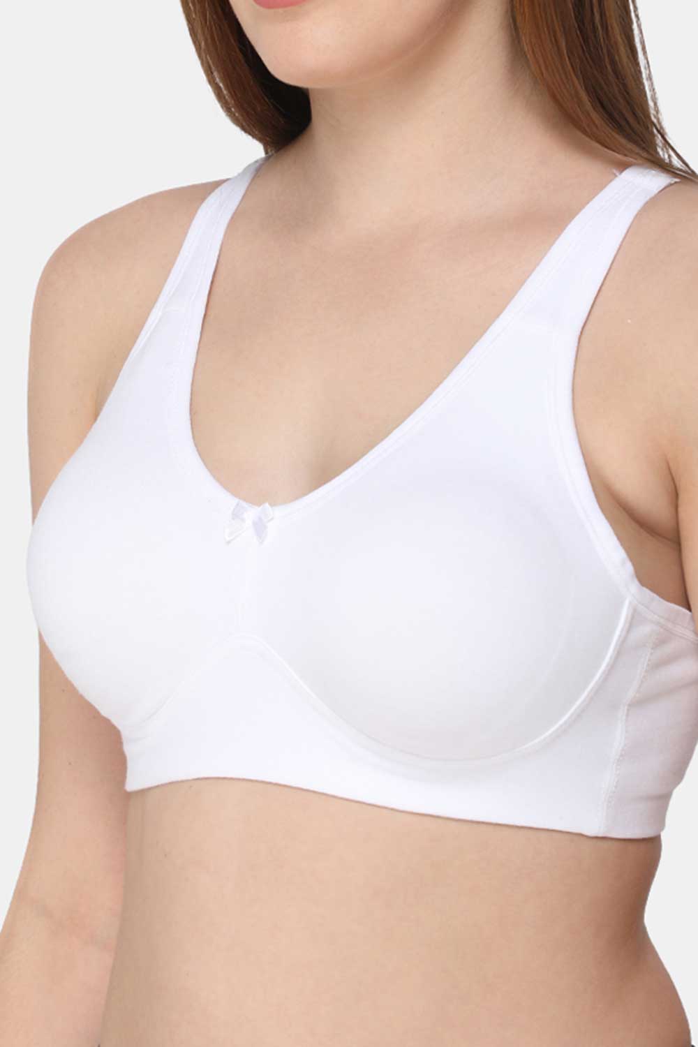 Intimacy Full Coverage Non-Padded Non-Wired Back Closure T-Shirt Bra - White