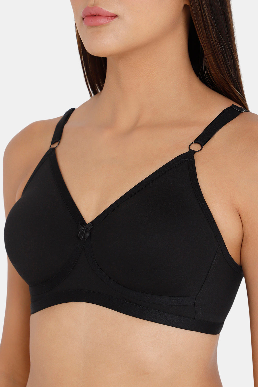 Naidu Hall High Coverage Non-Padded Non-Wired T-Shirt Bra- Black