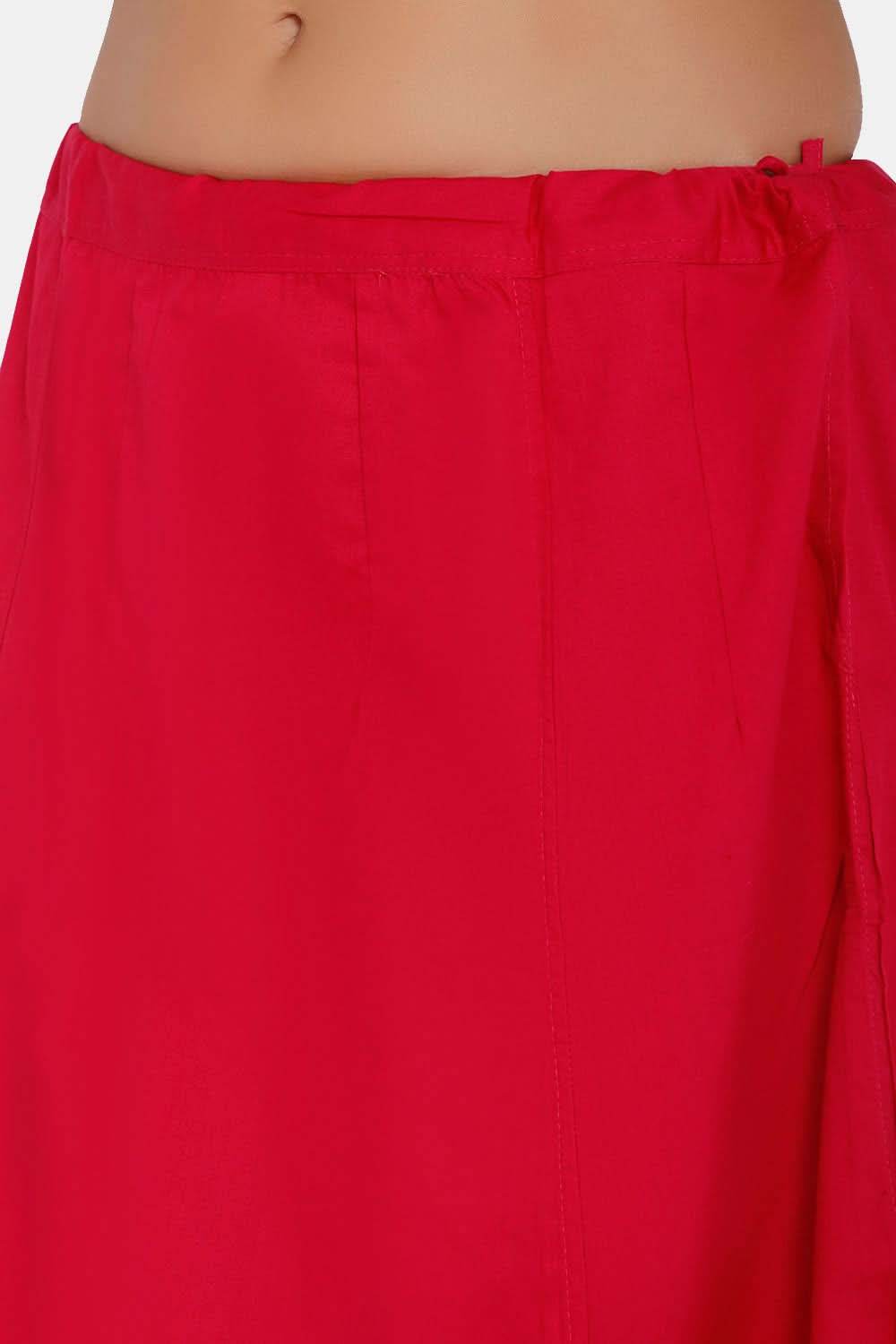 Premium 100% Cotton Saree Inskirt in Popular Colors | Naidu 8-Part Saree Hall Petticoat HC44 - Naidu Hall Family Store