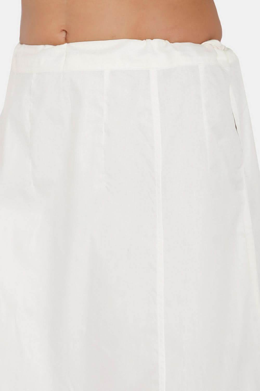 Premium 100% Cotton Saree Inskirt in Popular Colors | Naidu 8-Part Saree Hall Petticoat HC44 - Naidu Hall Family Store