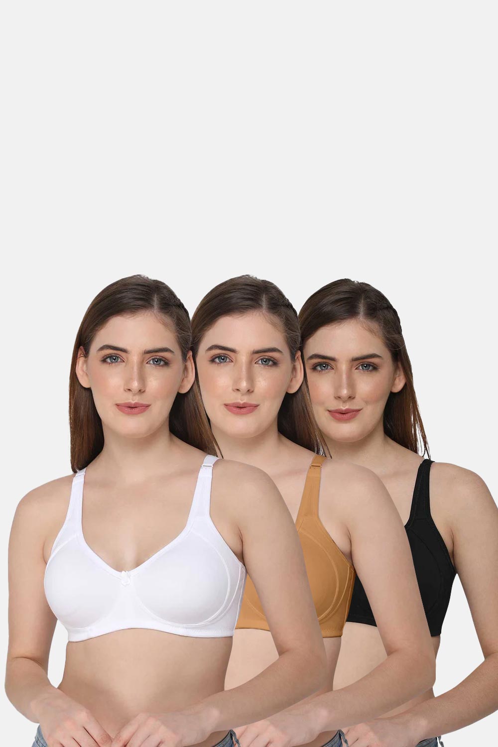 Naidu Hall High Coverage Non-Wired Non-Padded Everyday Bra - Must Have Pack