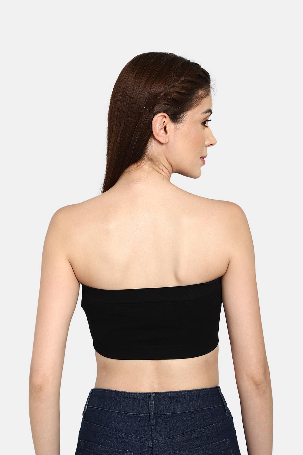 Buy piftif straplesss tube bra ORANGE YELLOW BLACK at