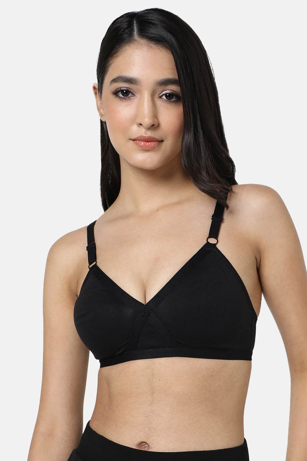 Naidu Hall Non-Wired Adjustable Straps T-Shirt Bra- Black