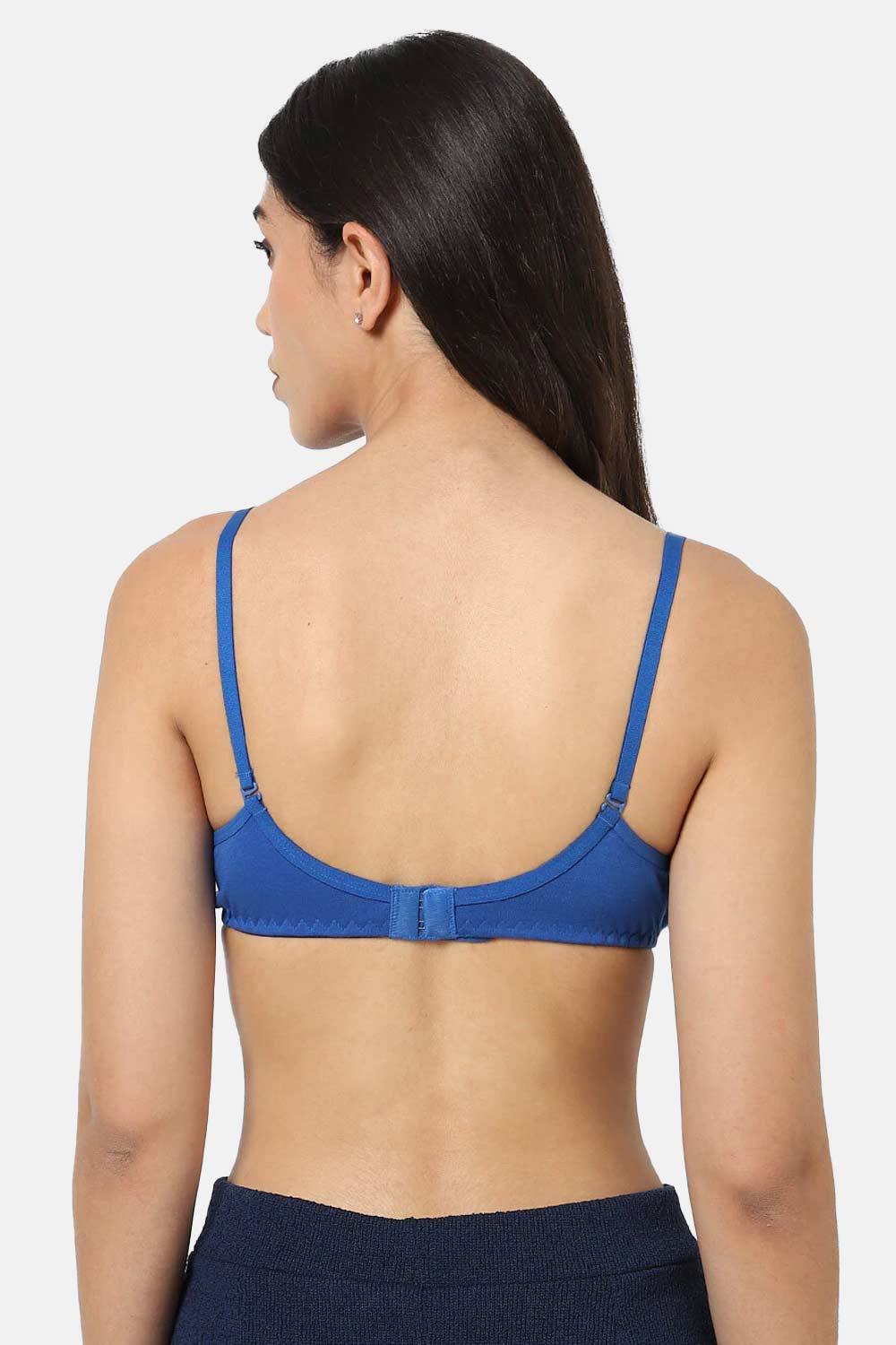 Intimacy  Non-Wired Non-Padded Back Closure Everyday T-Shirt Bra-Dark Blue