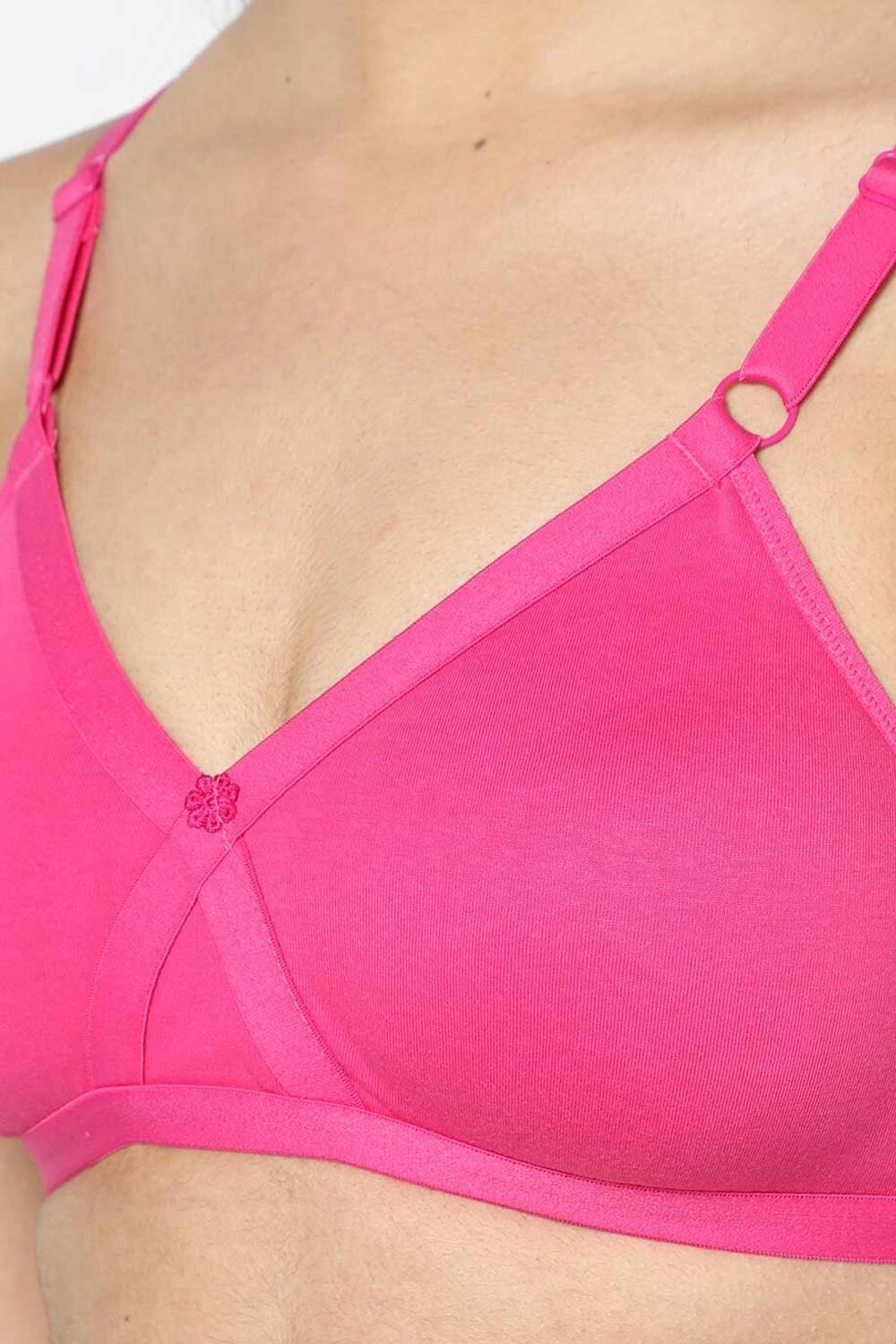 Naidu Hall Non-Wired Non-Padded Adjustable Straps T-Shirt Bra -Pink