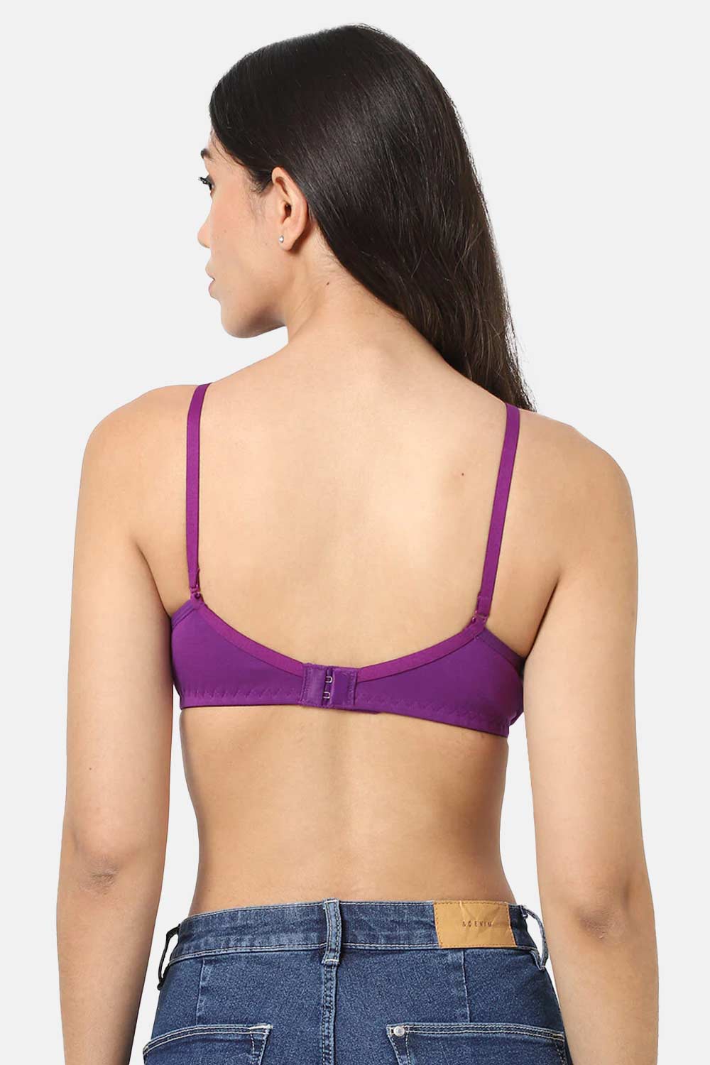 Intimacy  Non-Wired Non-Padded Back Closure Everyday T-Shirt Bra-Purple