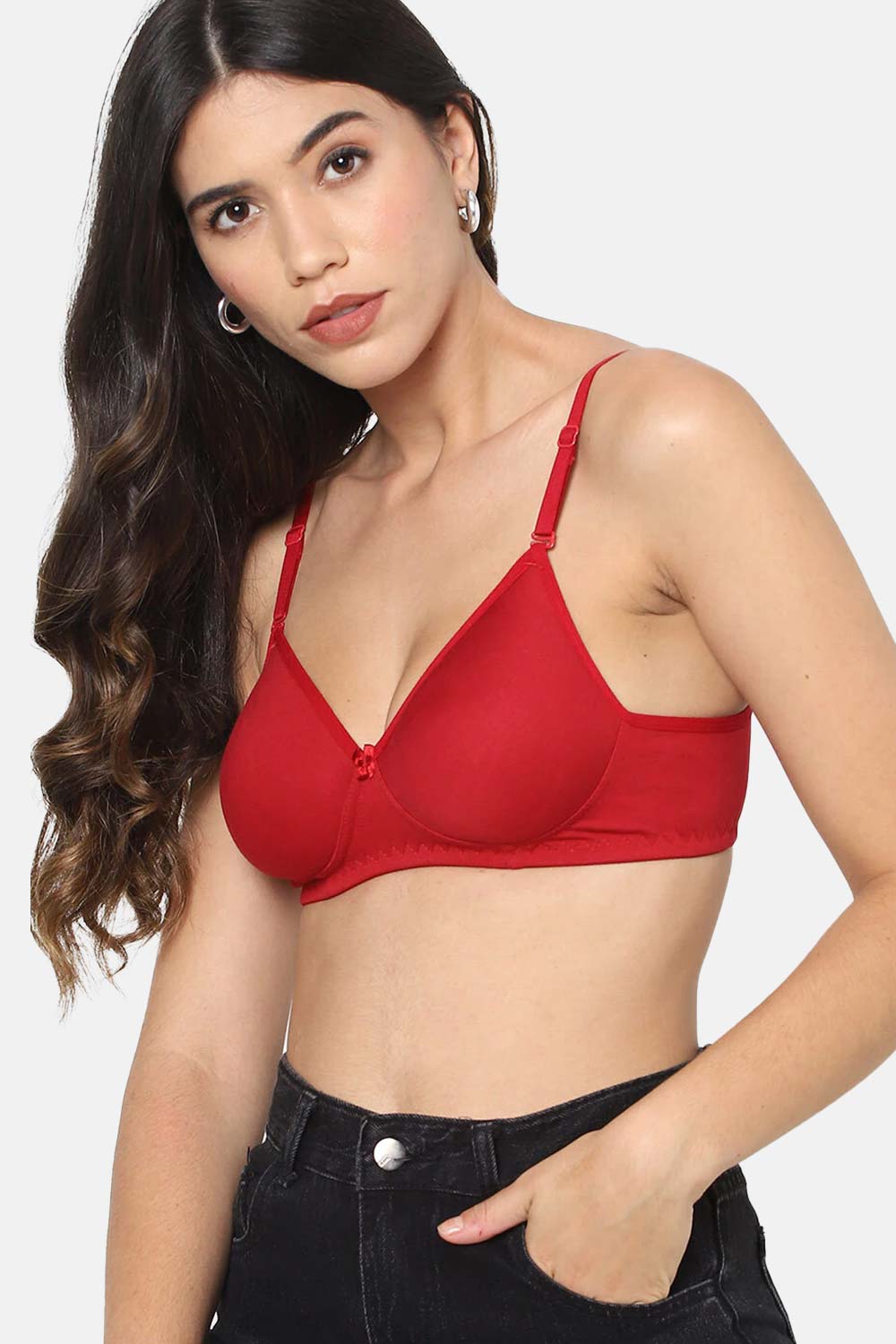 Intimacy  Non-Wired Non-Padded  Everyday T-Shirt Bra-Red