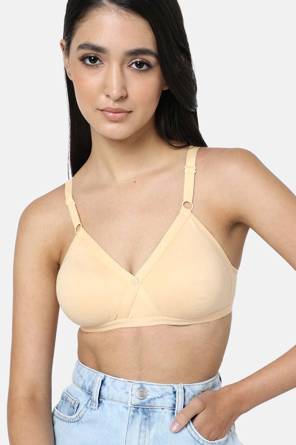 Naidu Hall Non-Wired Adjustable Straps T-Shirt Bra- Skin